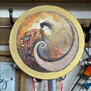 Oops Goddess Tambourine and Ribbon Wall Hanging, Bodhi Home